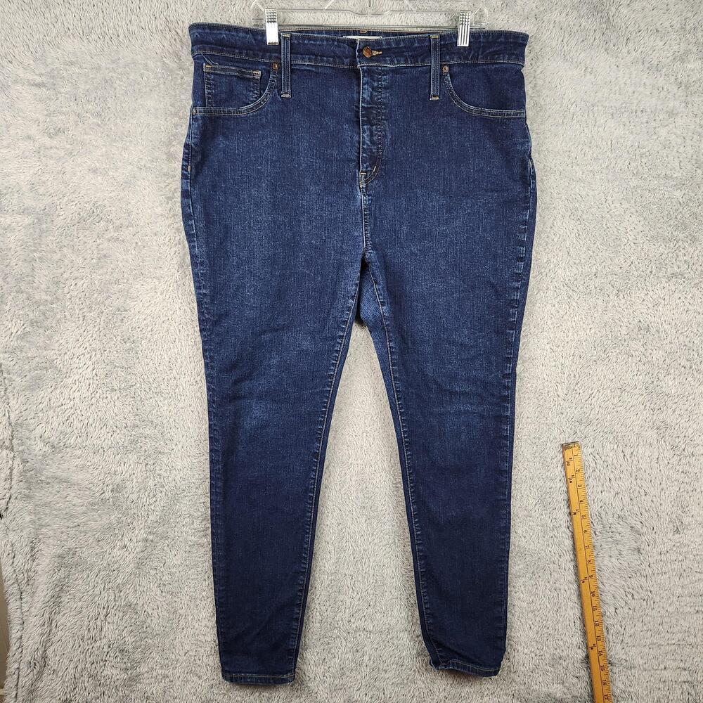 Madewell Jeans Womens 35 Dark Wash Blue 9 High Rise Skinny Stretch Denim Preppy